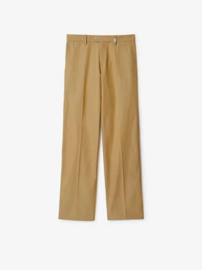 Burberry Men Cotton Trousers In Brown