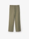 Burberry Straight-leg Cotton Trousers In Tent