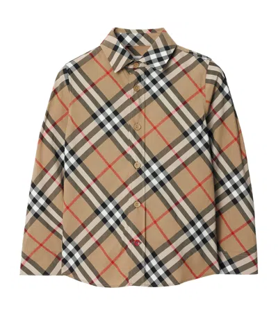 BURBERRY COTTON CHECK BUTTON-UP SHIRT