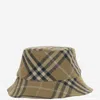 Burberry Cotton Check Hat In Red