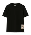 Burberry Cotton Check Label T-shirt In Black