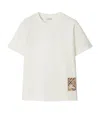 Burberry Cotton Check Label T-shirt In White