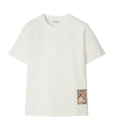 Burberry Cotton Check Label T-shirt In Multi