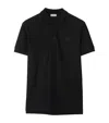 Burberry Knight-embellished Cotton Polo Shirt In Black