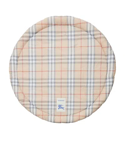 Burberry Cotton Check Playmat In Sand