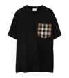 Burberry Carrick Check Pocket T-shirt In Black