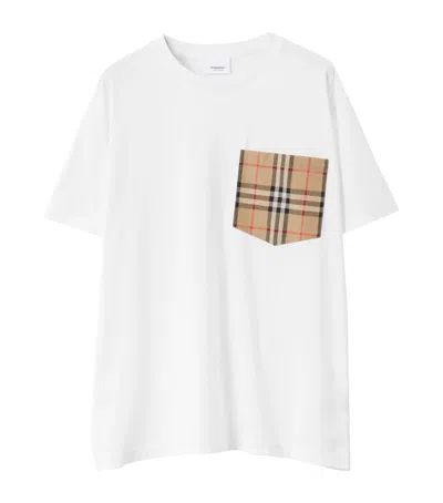BURBERRY COTTON CHECK-POCKET T-SHIRT
