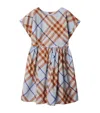 Burberry Slate Blue Ip Check Anorra Check-print Cotton-poplin 6-14 Y In Blue