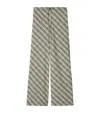 Burberry Cotton Check Pyjama Trousers In Green