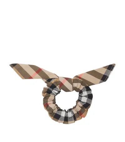 BURBERRY COTTON CHECK SCRUNCHIE