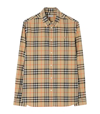 Burberry Relaxed Fit Check Cotton Shirt In Multi