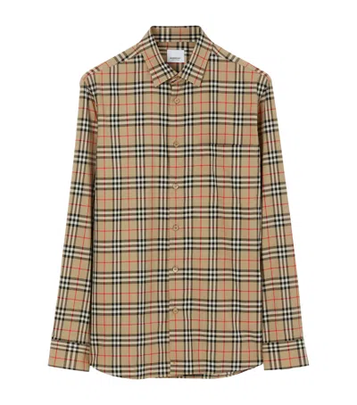 Burberry Simson Vintage Check-pattern Cotton Shirt In Multi
