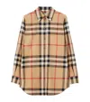 Burberry Check Cotton Shirt In Beige