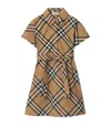 Burberry Checked Cotton Shirtdress In Brown