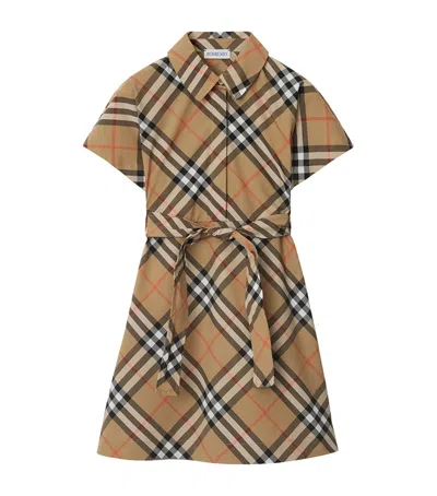 BURBERRY COTTON CHECK SHIRT DRESS