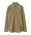 Burberry Check-pattern Cotton Shirt In Green