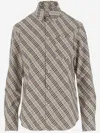 Burberry Check Cotton Shirt In Red