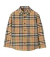 Burberry Check Cotton Shirt In Brown