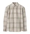 Burberry Check Cotton Button-down Shirt In White