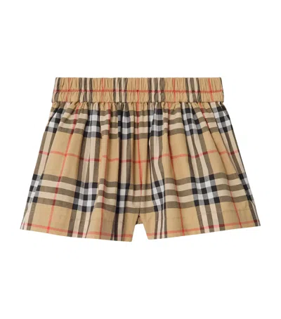 BURBERRY COTTON CHECK SHORTS