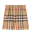 Burberry Vintage Check-pattern Cotton Shorts In Brown
