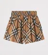 Burberry Cotton Check Shorts In Multi