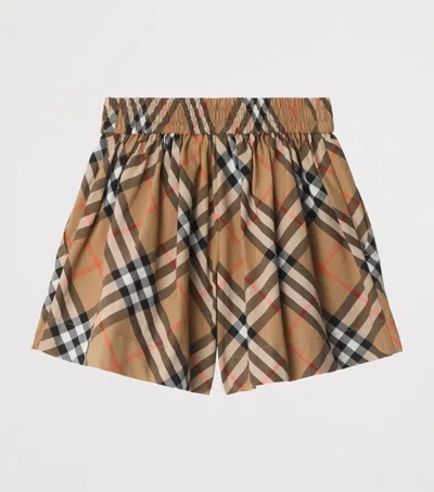 Burberry Kids' Cotton Check Shorts In Multi
