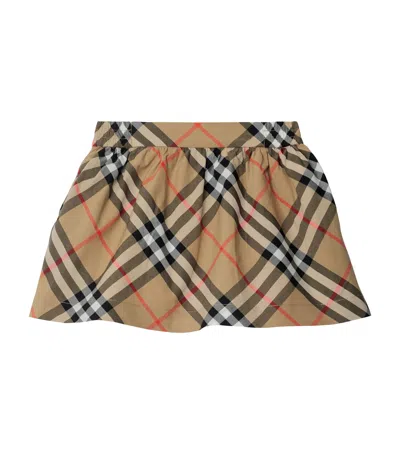 BURBERRY COTTON CHECK SKIRT