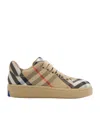 Burberry Cotton Check Sneakers In Multi