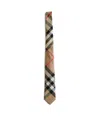 Burberry Men Cotton Check Tie In Brown