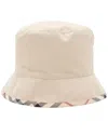 Burberry Cotton Check Trim Bucket Hat (authentic Pre-loved) In Neutral