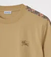 Burberry Cotton Check-trim Equestrian Knight T-shirt In Sand