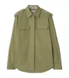 Burberry Cotton Check-trim Shirt In Green