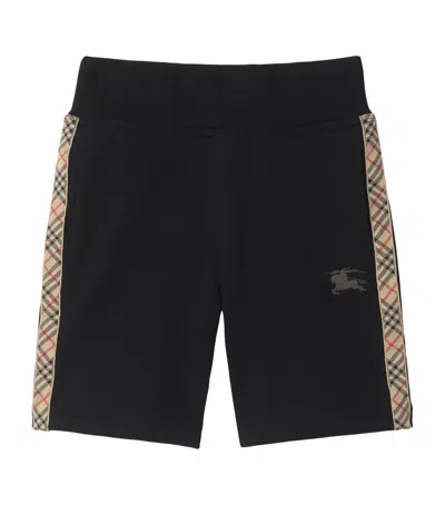 BURBERRY COTTON CHECK-TRIM SHORTS