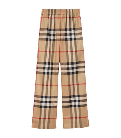 BURBERRY COTTON CHECK TROUSERS