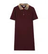 Burberry Dress Checked Collar Short Sleeves Design In Brown