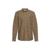 Burberry Cotton Checked Shirt In Brown