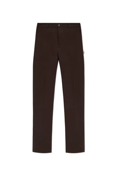 Burberry Cotton Chino Pants In Brown
