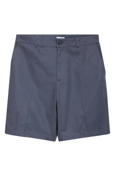 Burberry Cotton Chino Shorts In Blue
