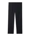 Burberry Classic Fit Triple Stud Wool Mohair Tailored Trousers In Black