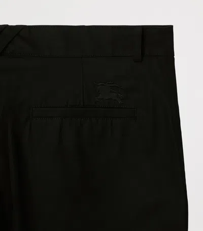 Burberry Cotton Chinos In Black
