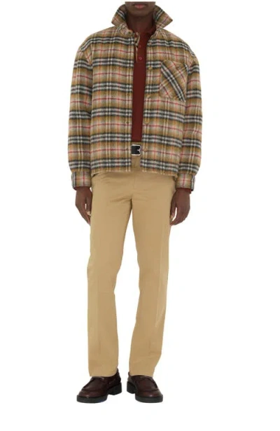 Burberry Cotton Chinos In Brown