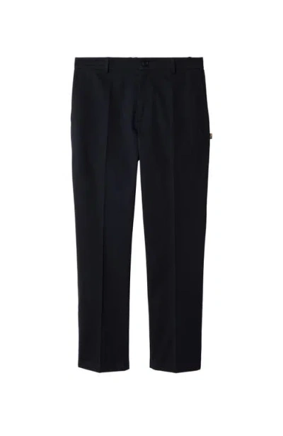 Burberry Cotton Chinos In Navy