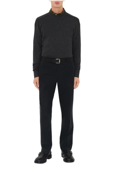 Burberry Cotton Chinos In Black