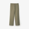 Burberry Straight-leg Cotton Trousers In Tent