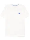 Burberry Mens Salt Ekd-embroidered Short-sleeve Cotton-jersey T-shirt