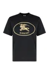 Burberry Knight Stamp Cotton T-shirt In Multi