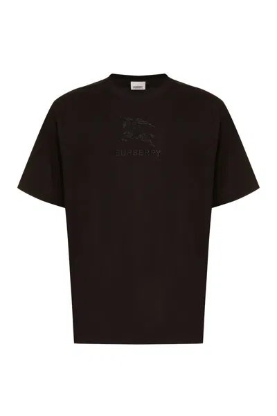 Burberry Cotton Crew-neck T-shirt In Black