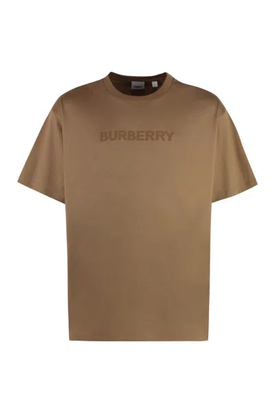 Burberry Cotton Crew-neck T-shirt In Brown