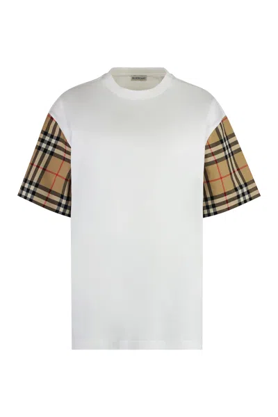 Burberry Cotton Crew-neck T-shirt In White